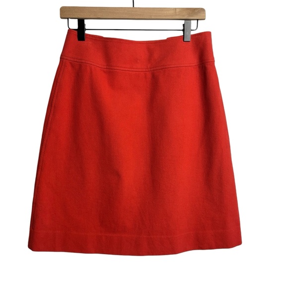 Tory Burch Red Canyon Thea Skirt. With Gold Buttons Size 4 - Picture 8 of 8